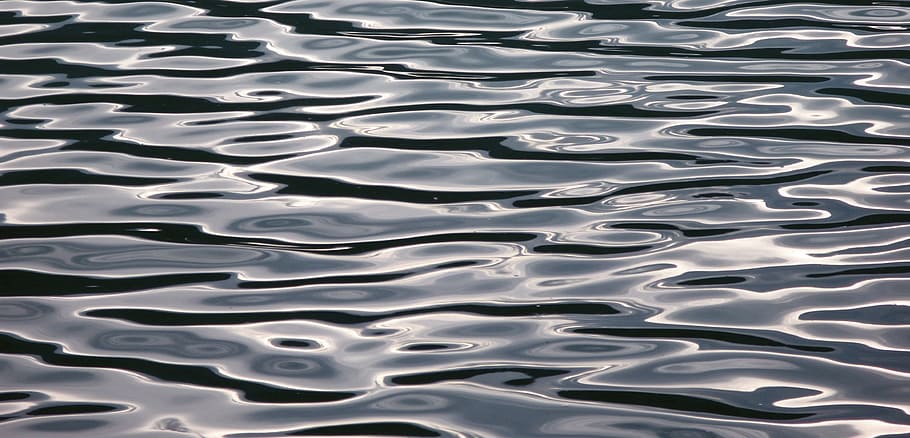 body of water, waves, structure, texture, gray, blue, nature HD wallpaper