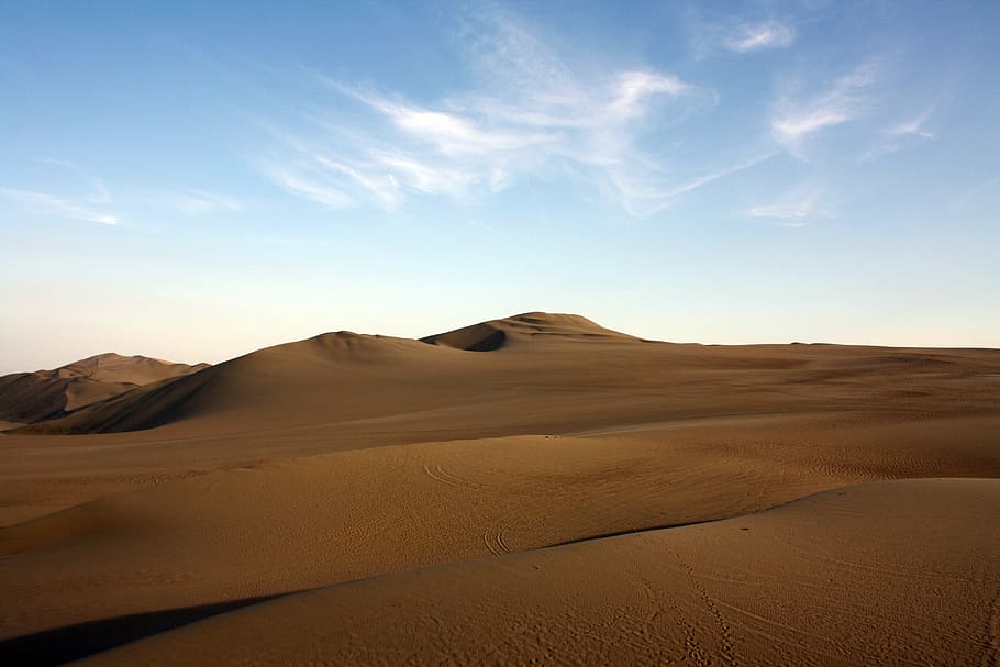 desert under clear sky, peru, landscape, sand dune, scenics - nature HD wallpaper