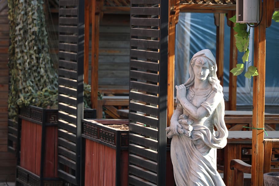 blessings, angel, statue, sculpture, human representation, art and craft HD wallpaper