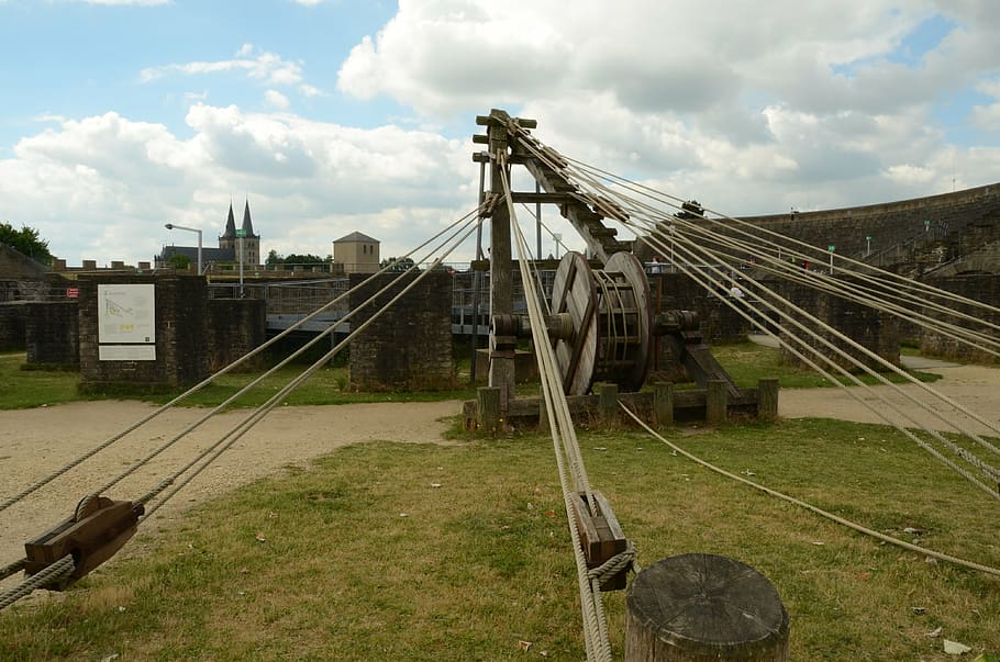 roman, romans, hoisting, build, hijsapparaat, pulley, technique HD wallpaper