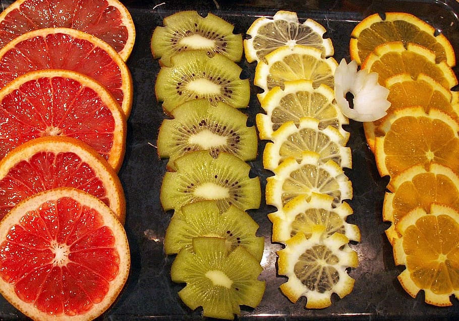 Fruits, Oranges, Kiwi, food and drink, freshness, healthy eating HD wallpaper