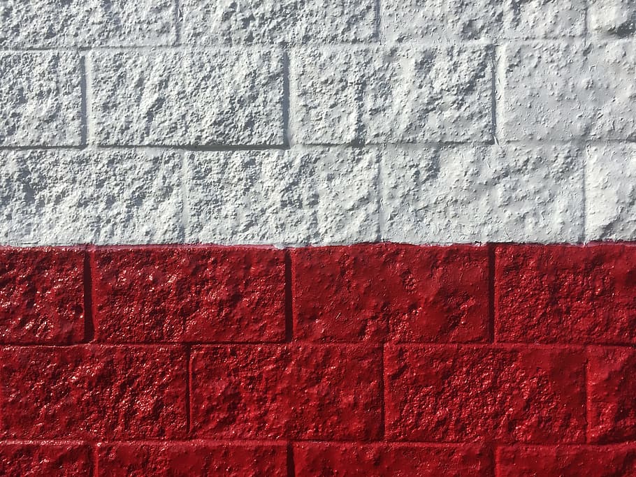 Wall, White, red, textured, backgrounds, day, no people, close-up HD wallpaper