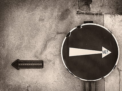 Black White, Direction, direction indicator, wall, texture HD wallpaper