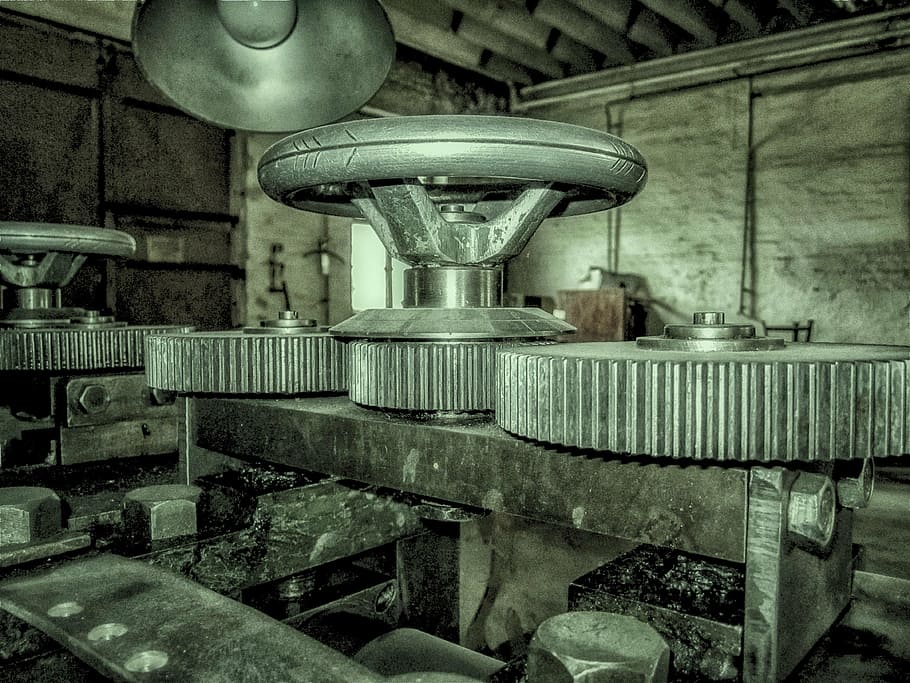 gears, machine, retro, old, old-fashioned, retro Styled, industry HD wallpaper