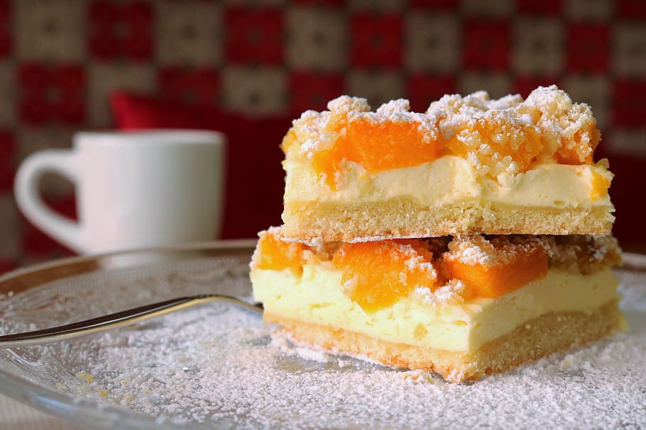 cake, sheet cake, bake, sweet, icing sugar, dessert, pastries HD wallpaper