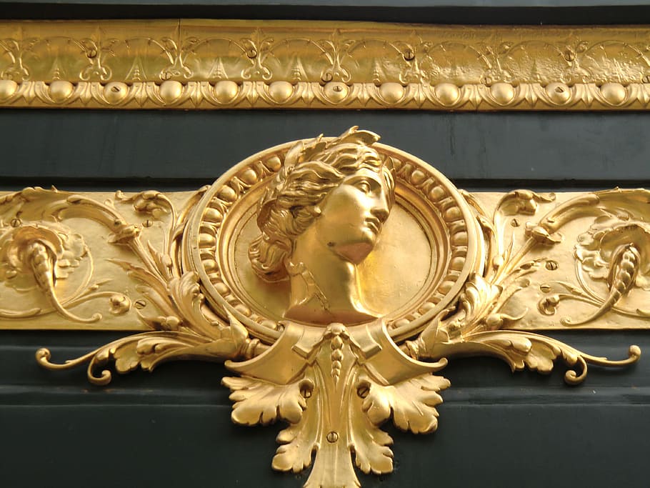 Facade, Gilded, Head, Figure, Ornament, paris, france, architecture HD wallpaper