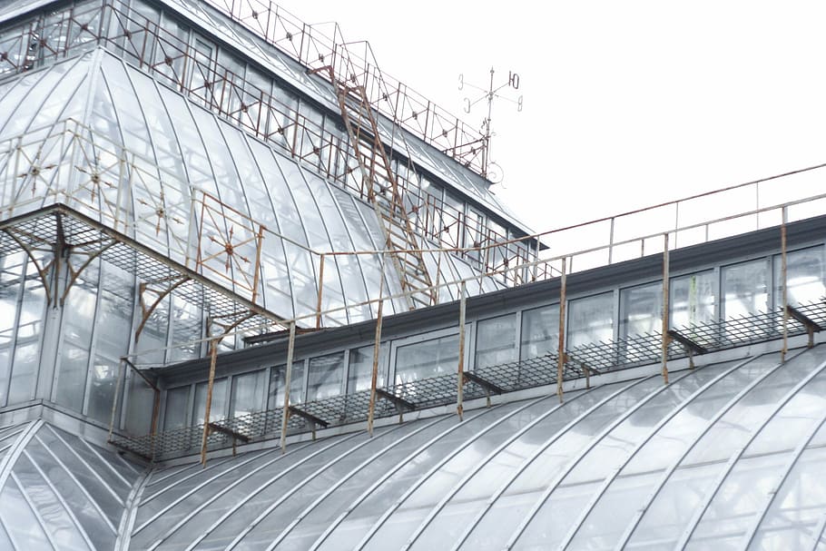 Structure, Glass, Light, botanical garden, stairs, viewing platform HD wallpaper