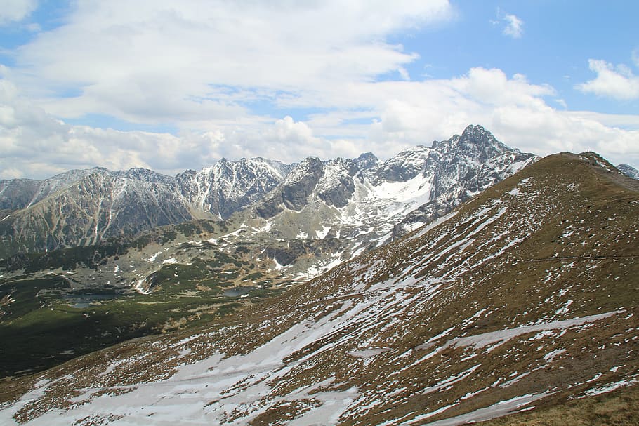 kasprowy wierch, panorama, view, mountains, polish tatras, tourism HD wallpaper