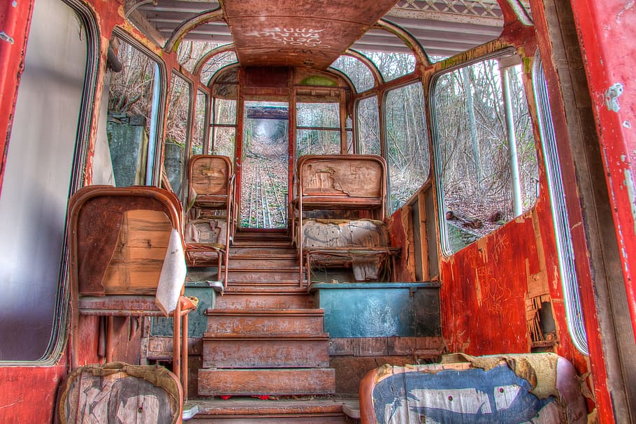 Train, Old, Hdr, passed, turned off, broken, dare, wagon, stainless HD wallpaper
