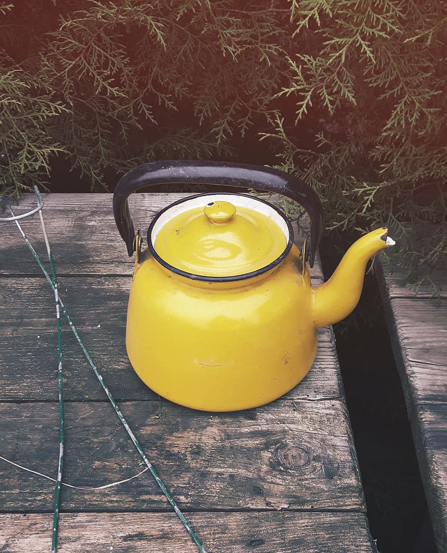 Kettle, Dining Table, Tea, Brew, Village, the rural, nature HD wallpaper