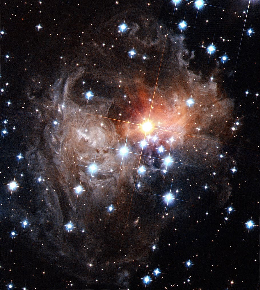 star light echo, v838 monocerotis, hubble space telescope, cosmos, HD wallpaper