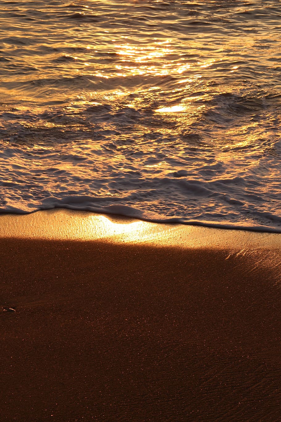 sand, beach, sea, nature, sunset, wave, summer, water, coastline HD wallpaper