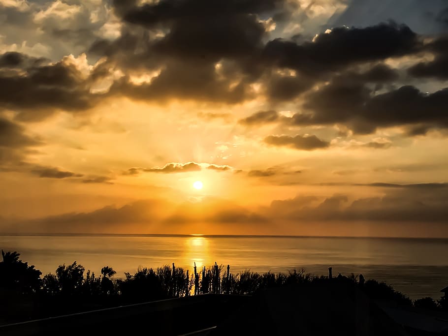 sunset, dawn, dusk, nature, sky, cloud - sky, beauty in nature HD wallpaper