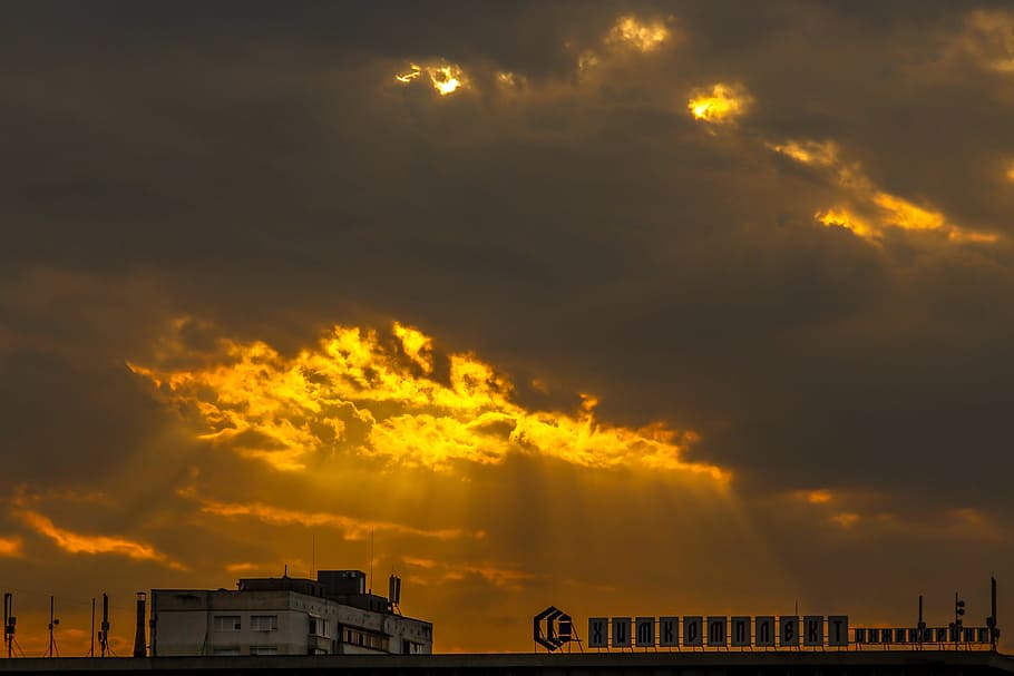 Sky, Clouds, Sunset, Fire, Nature, amazing, beautiful, instagram HD wallpaper