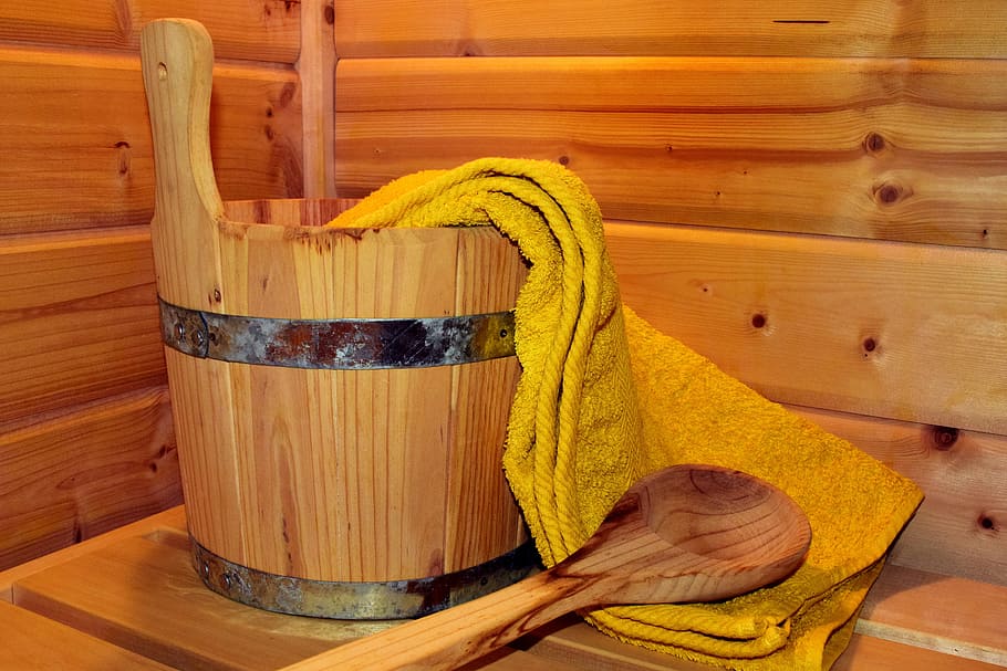 HD wallpaper: brown wooden ladle beside bucket, sauna, relax, wood sauna,  wellness | Wallpaper Flare