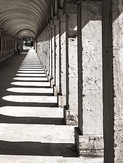 Arches, Light, Architecture, hall, lantern, stone, input, brick HD wallpaper