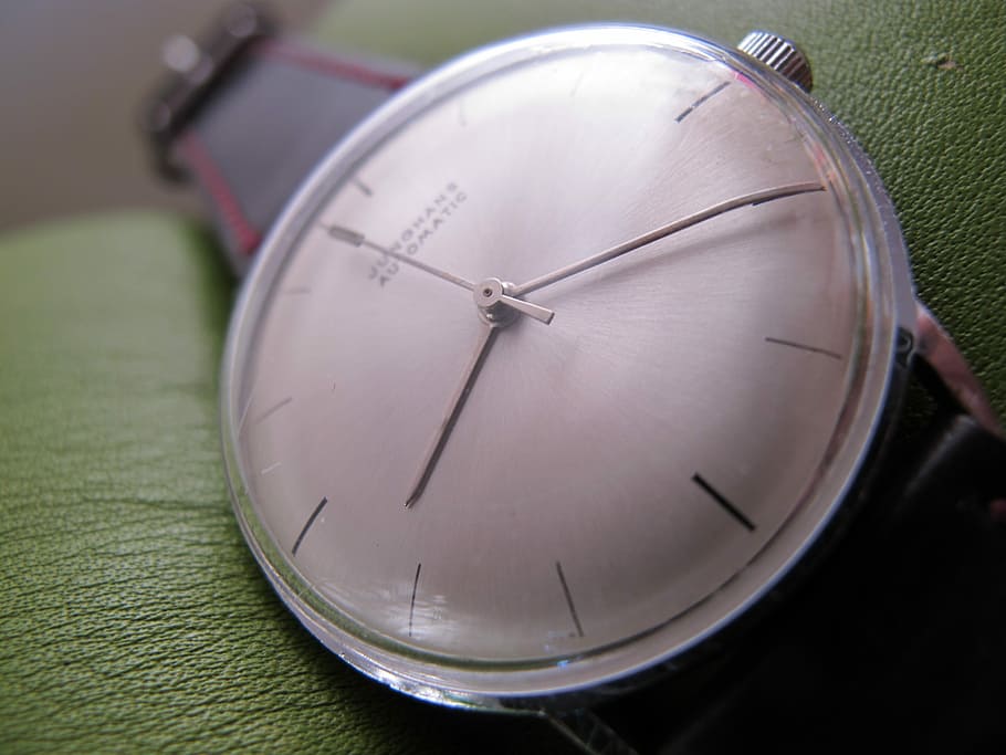 Clock, Junghans, Automatic, time, no people, close-up, minute hand HD wallpaper