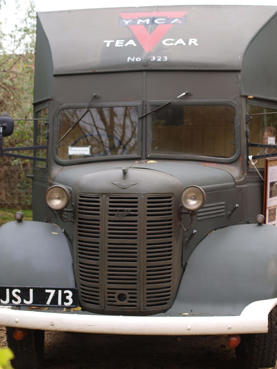 van, old car, tea wagon, army, mode of transportation, land vehicle HD wallpaper