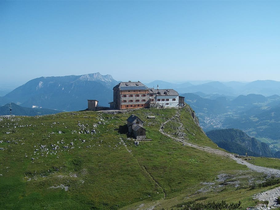 Mountain Hut, Alpine, Watzmann, scenics, built structure, nature, HD wallpaper