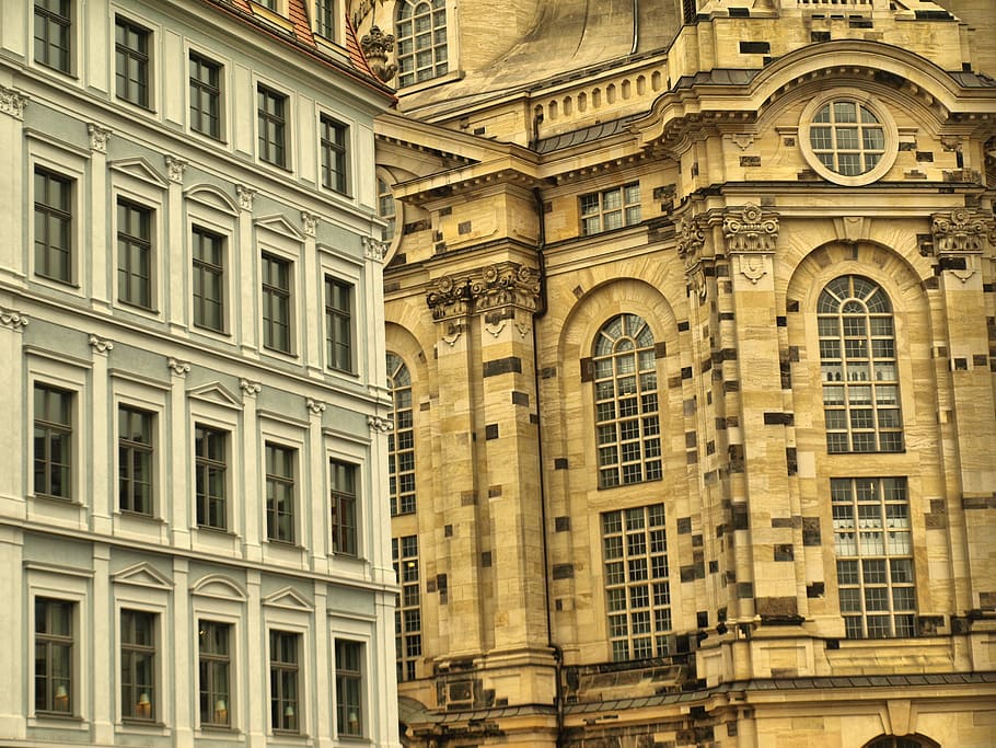 Architecture, Facade, Stone, Window, building, monument, dresden HD wallpaper