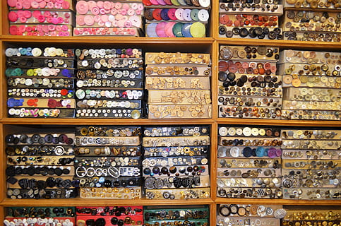 assorted button lot, buttons, accessories, knobs, design, set HD wallpaper