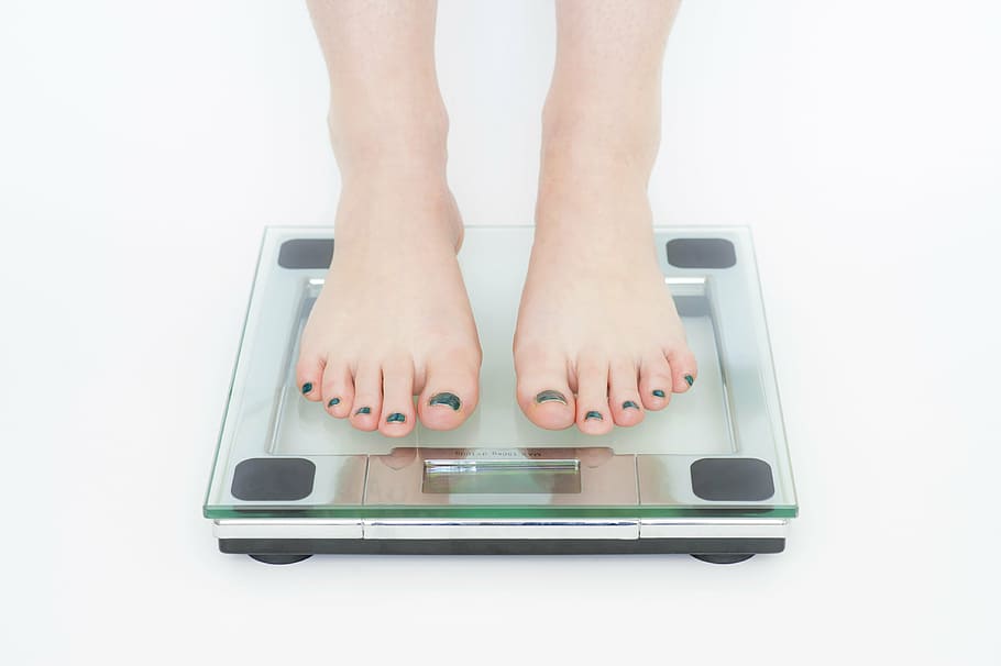 gray glass-top bathroom scale, diet, fat, health, weight, healthy