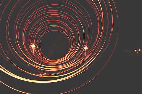 Dark abstract image with lights, various, backgrounds, illustration HD wallpaper