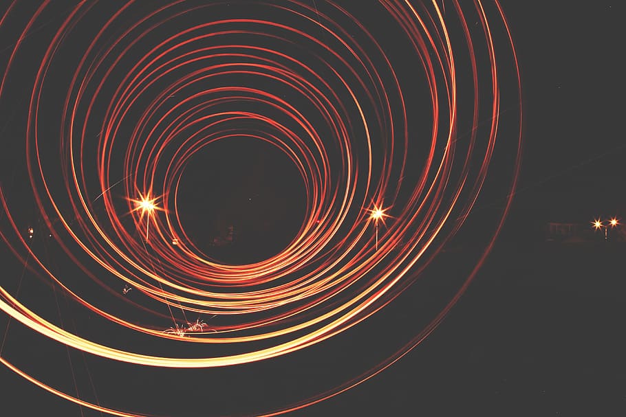 Dark abstract image with lights, various, backgrounds, illustration HD wallpaper