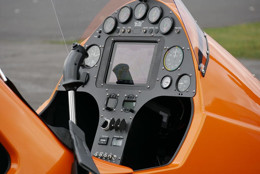 Cockpit, Gyrocopter, Flight Instruments, contracting wrenches, HD wallpaper