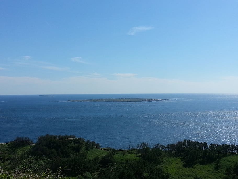 Jeju, Wave, Sky, nature, sea, blue, scenics, landscape, water HD wallpaper