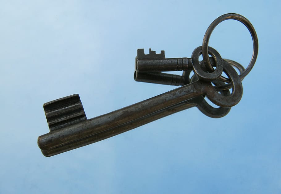 key, metal, close, tool, sky, no people, blue, day, close-up HD wallpaper