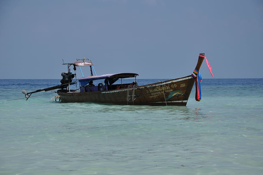 beach, vessel, the sea, water, nautical vessel, transportation HD wallpaper