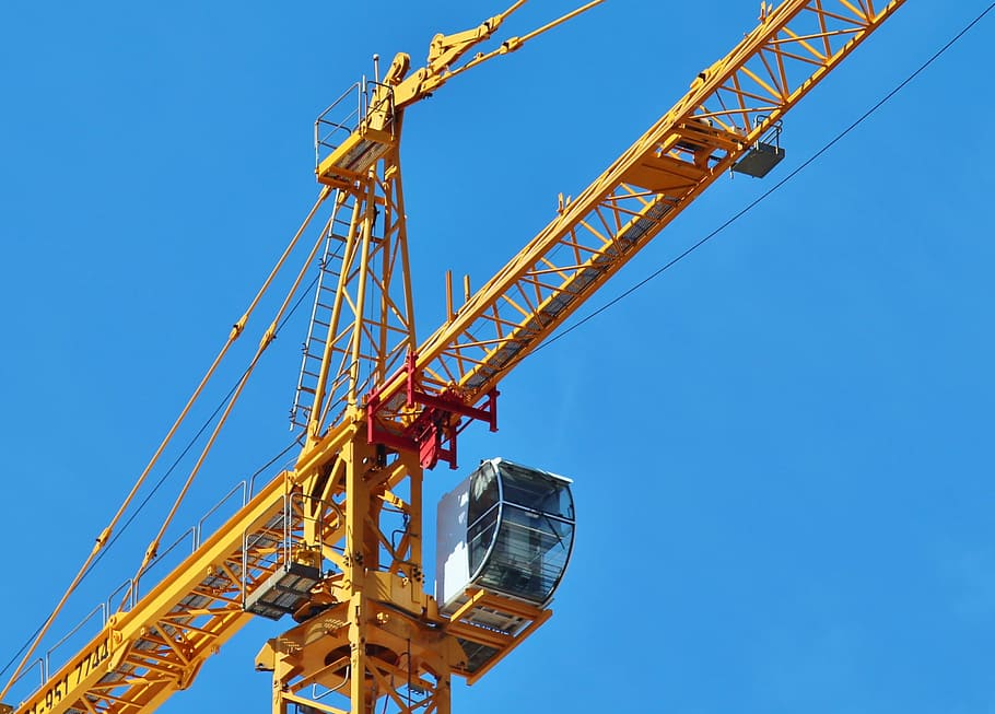 baukran, crane, construction, crane operation, load lifter HD wallpaper