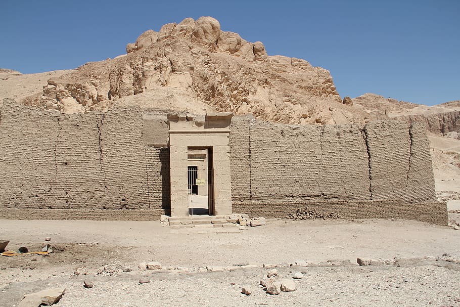 Temple, Village, Workers, desert, old Ruin, egypt, architecture And Buildings HD wallpaper