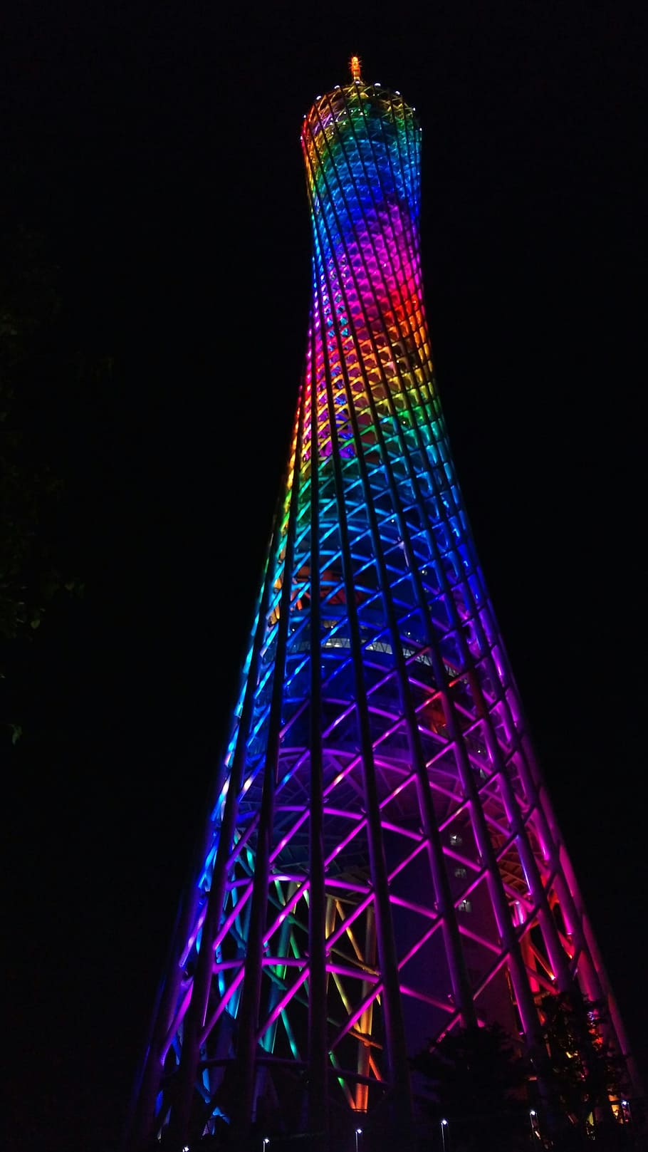 Canton Tower, Night View, Light, illuminated, lighting equipment HD wallpaper