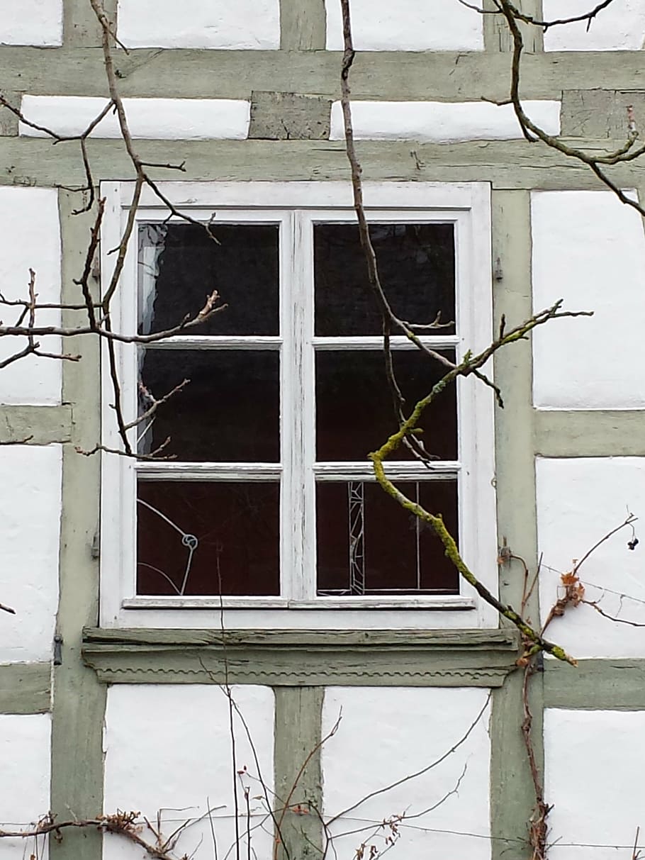 farmhouse, window, truss, built structure, architecture, building exterior HD wallpaper