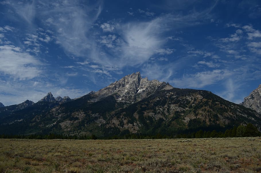 grass, landscape, mountain, nature, rocky mountain, scenic HD wallpaper