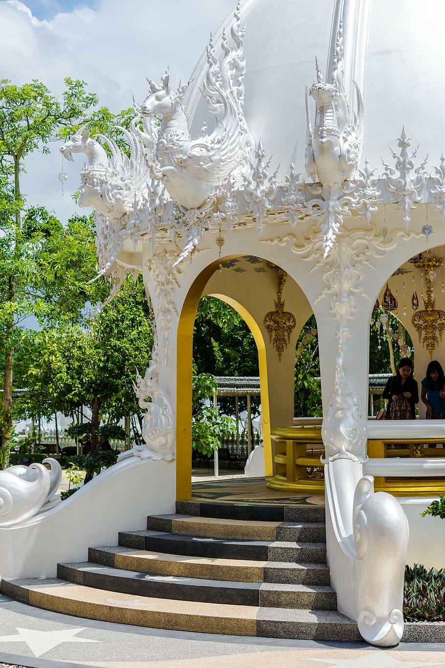 white temple, chiang rai, thailand, asia, architecture, built structure, HD wallpaper