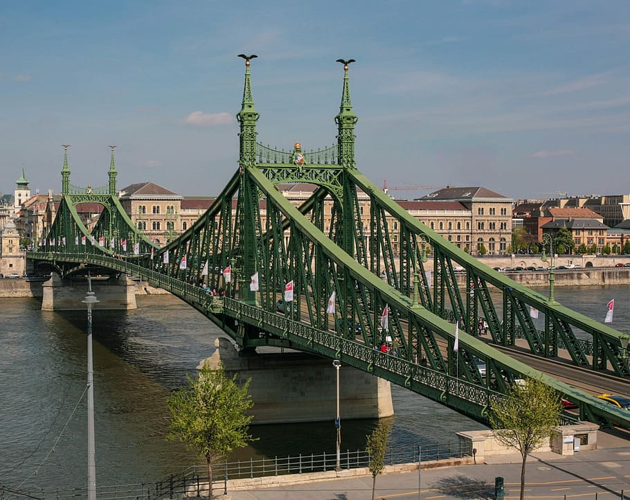 Hungary, Budapest, Danube, Bridge, bridge - man made structure HD wallpaper