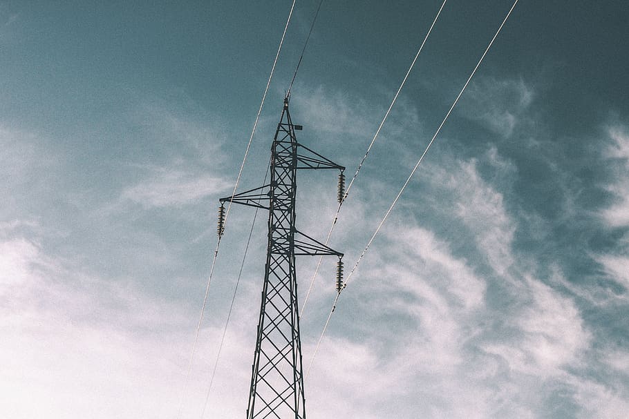 power, electrical, sky, clouds, low angle view, cloud - sky HD wallpaper