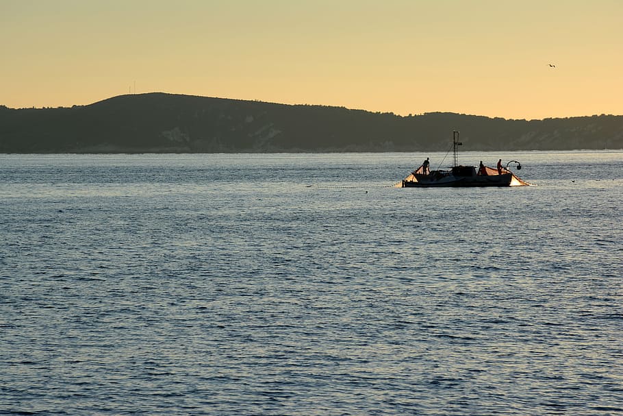 fishermen, adriatic, croatia, vis, mediterranean, dalmatia HD wallpaper