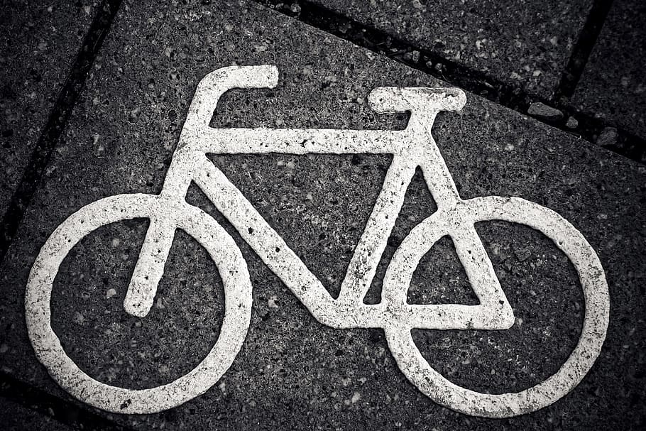 silver bicycle decor, bike, characters, cycle path, road, bicycle path HD wallpaper