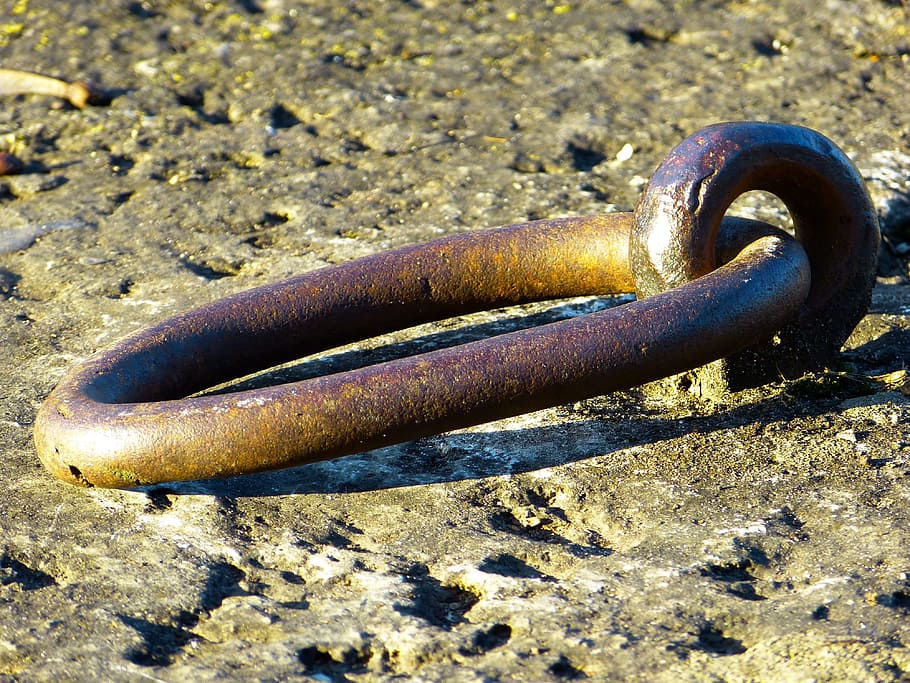 Eyelet, Ring, Hook, Metal, Fix, steel, chain, rusty, no People HD wallpaper
