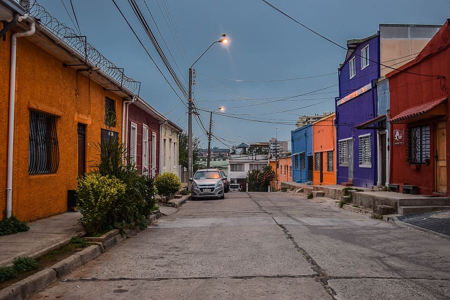 valparaiso, city, chile, architecture, street, building exterior HD wallpaper