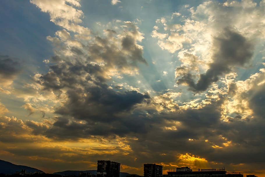 Sky, Clouds, Sunset, Heaven, sky clouds, nature, summer, beautiful HD wallpaper