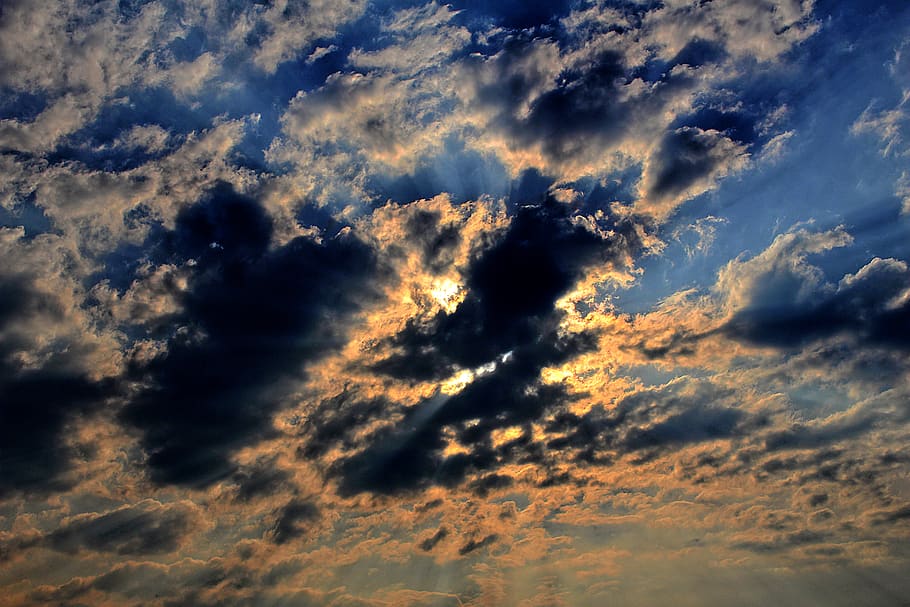 sky, clouds, clouds form, evening sky, dark clouds, cloud - sky HD wallpaper