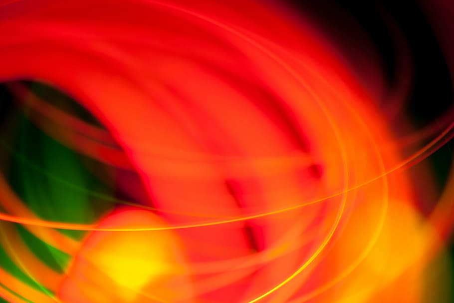 fast, lights, long-exposure, motion, orange, abstract, red HD wallpaper