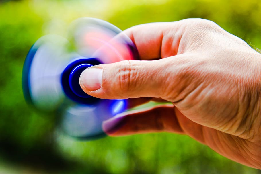 blur, color, exercise, fidget spinner, fun, hand, health, leisure HD wallpaper