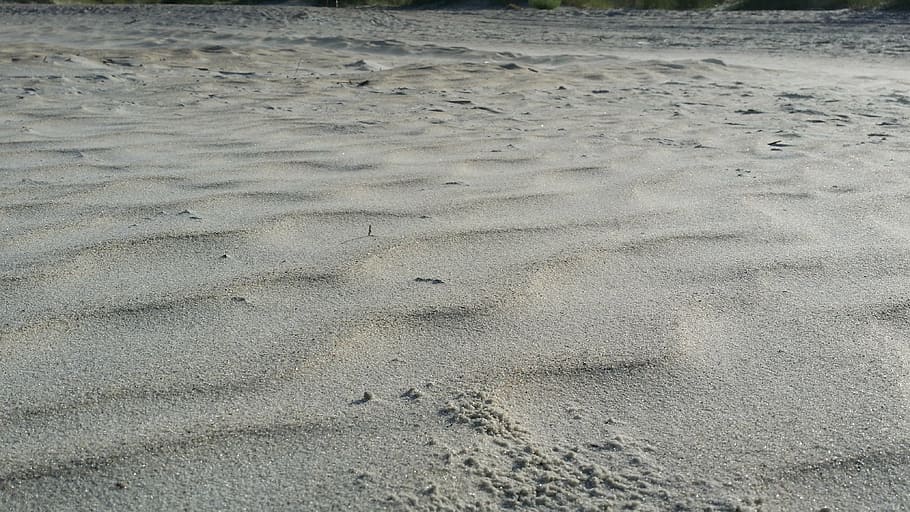 sand, beach, wind, land, high angle view, nature, no people HD wallpaper