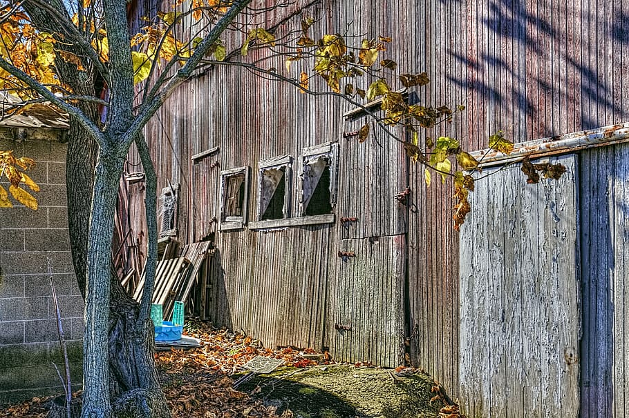 shed, sheds, barns, rustic, art, digital art, artistic, ohio HD wallpaper